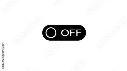 Flat icon On and Off Toggle switch button
