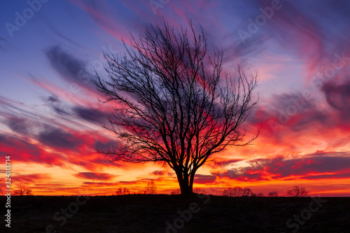 tramonto invernale a palmanova