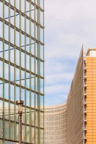 Belgium, Brussels, European Quarter, Charlemagne building and Berlaymont building, European Commission photo
