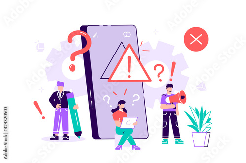 Concept operating system error warning