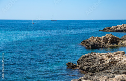 rocky coast of Mallorca, Spain © arbalest