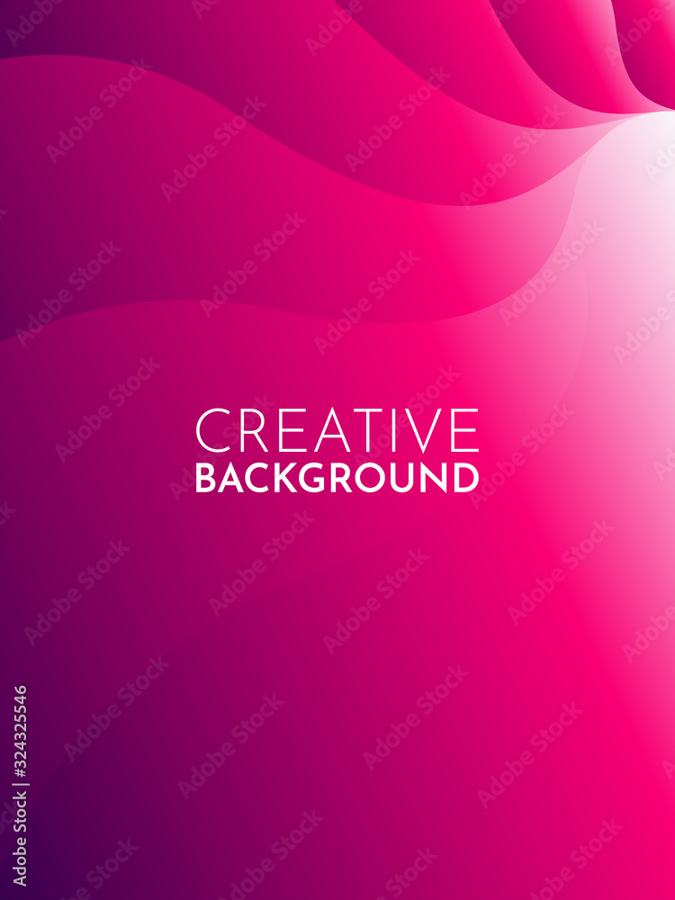 Dynamic gradient purple, pink style design. Modern abstract vector background. Creative, style cover. Cool gradient shape composition. Vertical illustration. Minimum coverage. Eps10 vector.