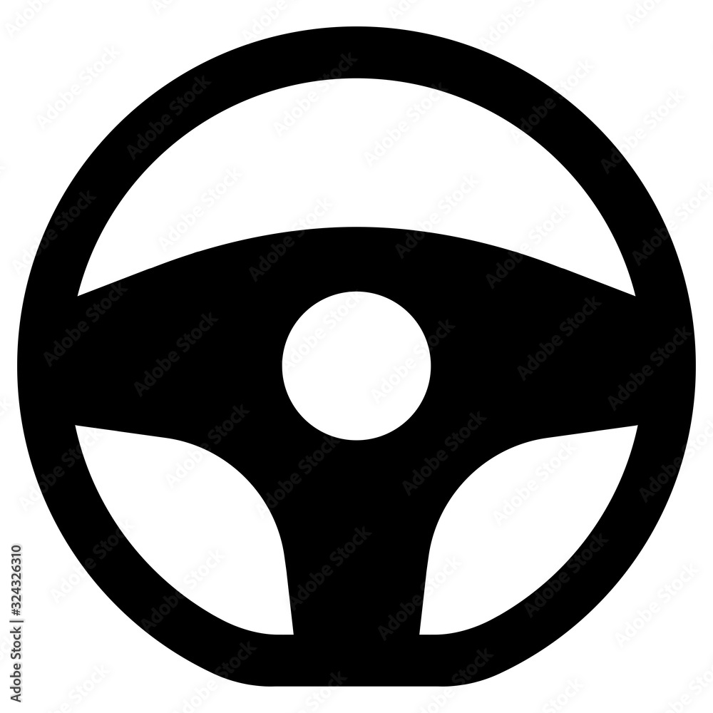 gz735 GrafikZeichnung - german - Auto / Lenkrad Symbol. - english - test  drive - car / automobile - steering wheel icon. - black - simple template -  square xxl g9077 Stock Illustration