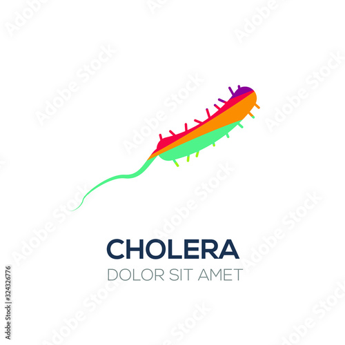 Creative Abstract Colorful Logo ,Vector illustration, cholera shape