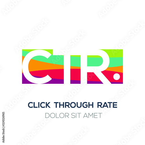 Creative colorful logo , CTR mean (click through rate) .