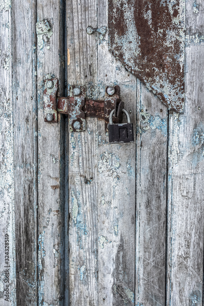 lock on old door lock on old door