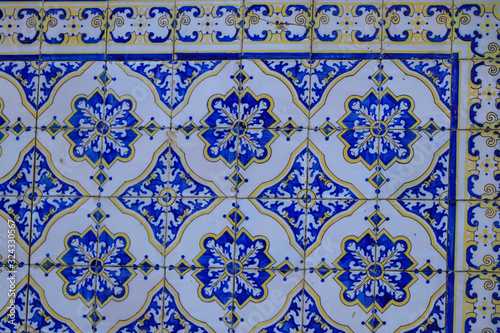 traditional portuguese tile with patern design