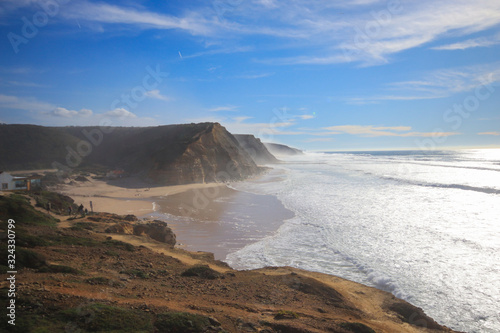 Amazing beach in the portuguese coastline. Sao Juliao beach in Ericeira © nvphoto