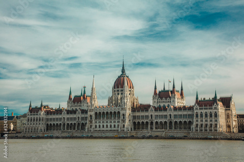 Budapest Parliament Building against the sky © booleen