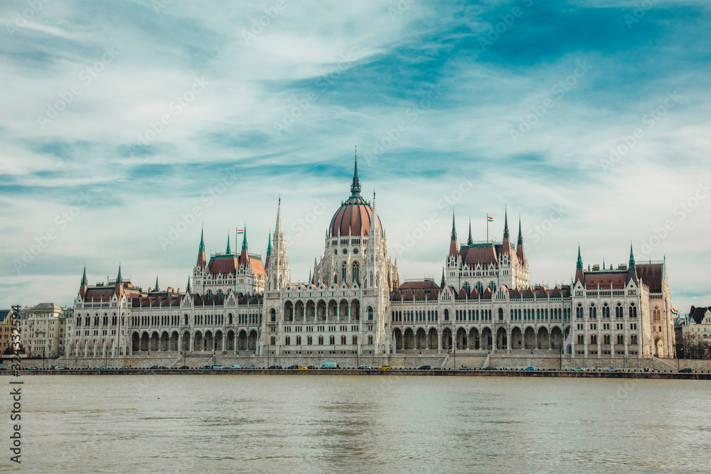 Fototapeta premium Budapest Parliament Building against the sky