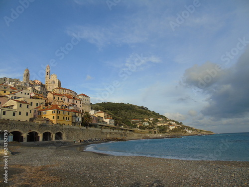 Cervo ligure, Italy – 02/13/2020: The village of Cervo on the Italian Riviera in the province of Imperia, Liguria, Italy photo