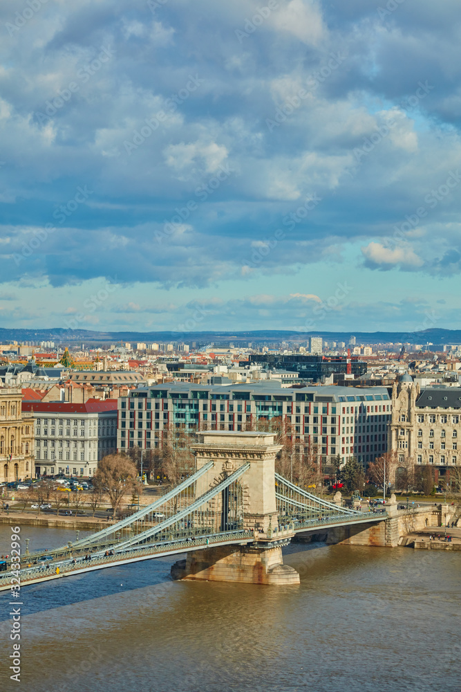 Fototapeta premium view of the historic center of Budapest