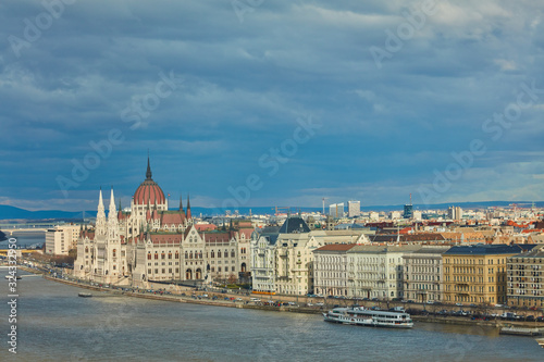 view of the historic center of Budapest © booleen