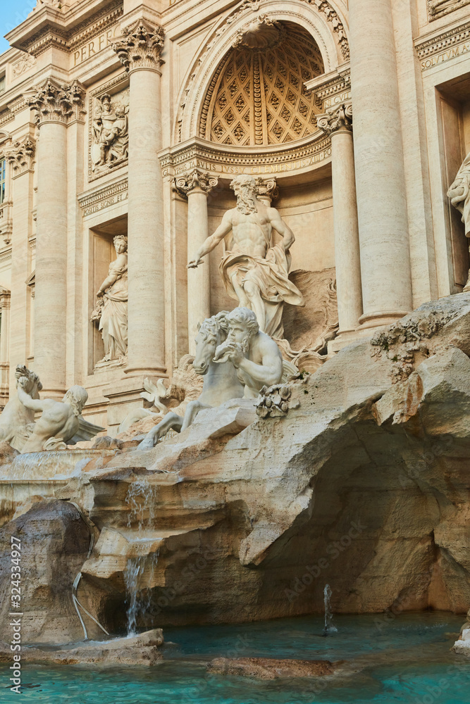 sculpture. trevi fountain in rome sculpture. trevi fountain in rome