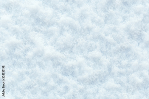 Texture of natural snow. Top view of the snow.