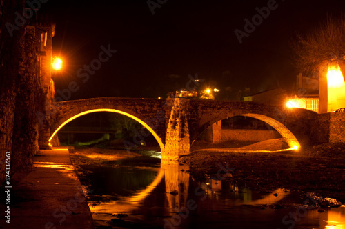 Bridge over the river Rieutord, Sumene, Gard, Southern France photo