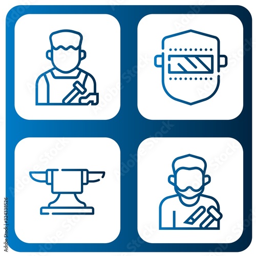 Set of craftsman icons
