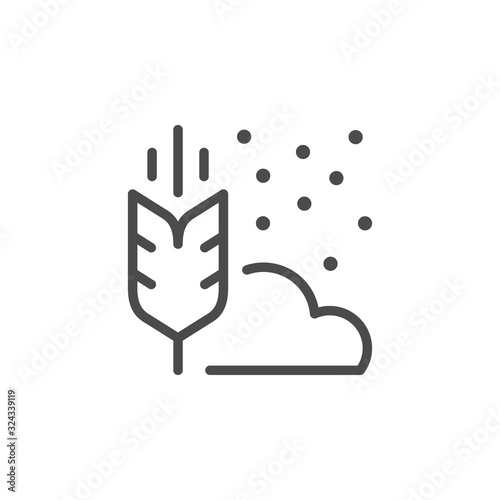 Brewery line outline icon and beer concept