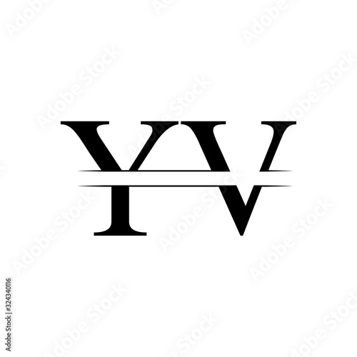 Initial YV Logo Design Vector Template. Creative Letter YV Business Logo Vector Illustration