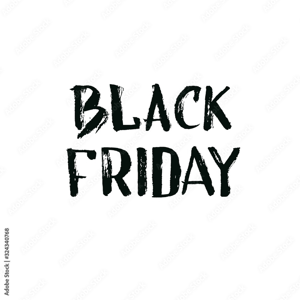 Black friday sale isolated vector banner on white background Black friday sale isolated vector banner on white background