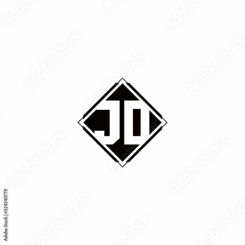 Monogram logo design with diamond square shape Free Download Monogram logo design with diamond square shape - GFXLoad