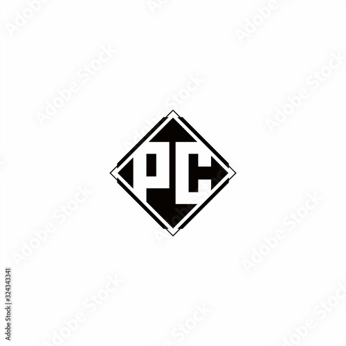 Monogram logo design with diamond square shape Free Download Monogram logo design with diamond square shape - GFXLoad