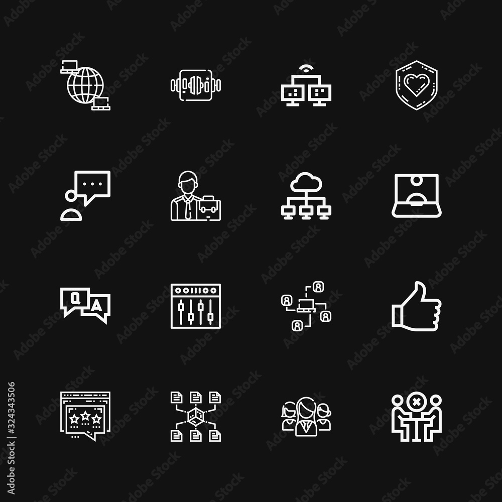 Editable 16 community icons for web and mobile Editable 16 community icons for web and mobile