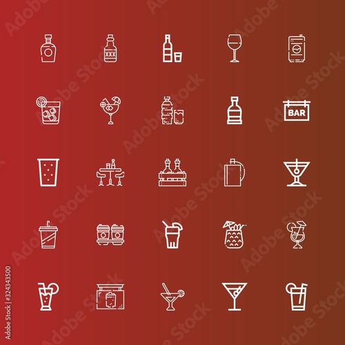Editable 25 brandy icons for web and mobile