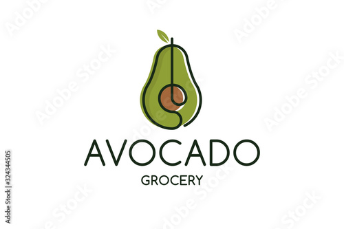 Avocado Grocery Logo Template