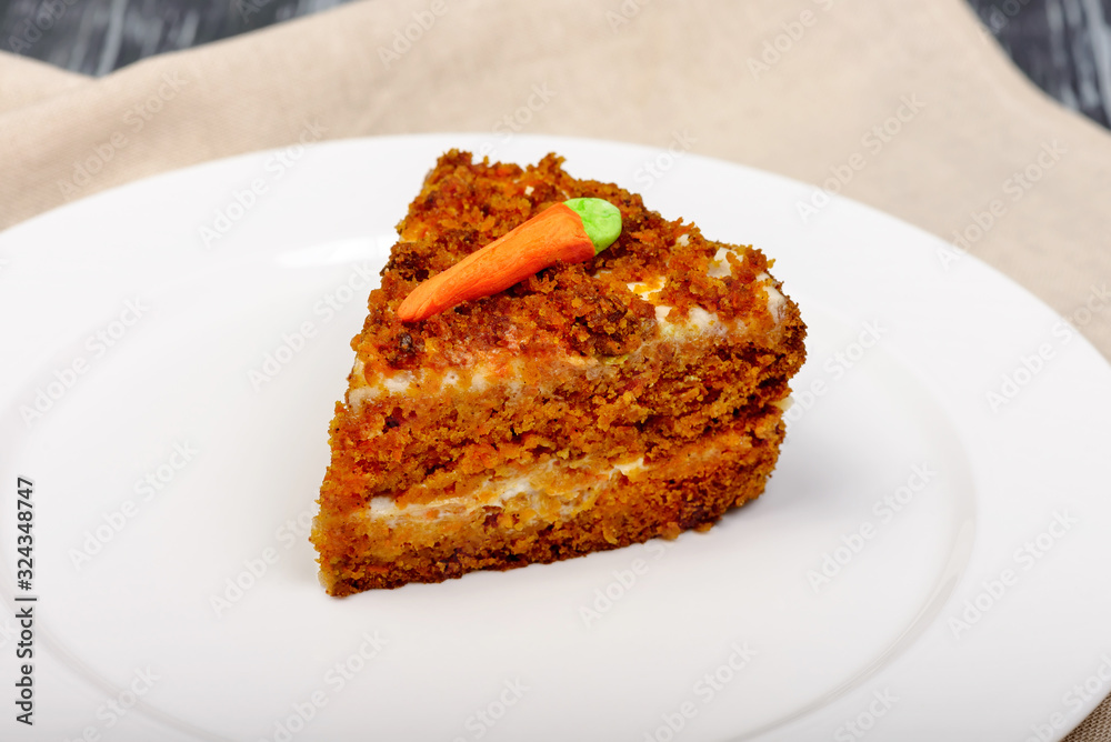 dessert biscuit cake with carrots and nuts