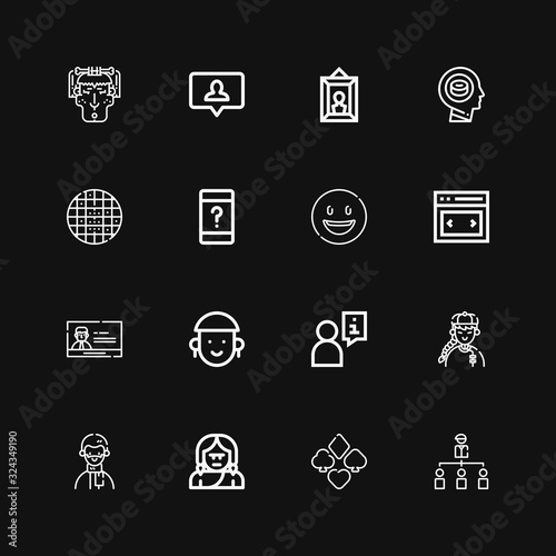 Editable 16 user icons for web and mobile