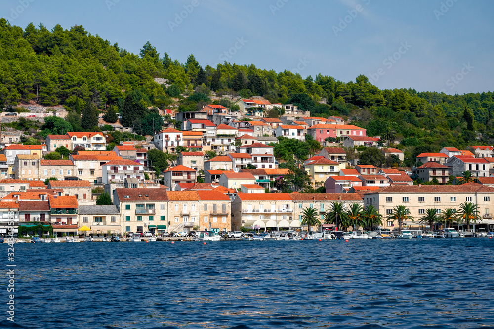 Vela Luka, Croatia, view of the town