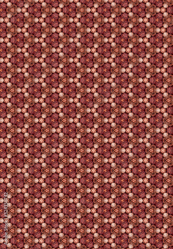 A patterned background of decorative pine-cones