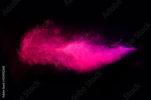 Abstract color splash for wallpaper design. Colorful dust explode. Paint splash on white background