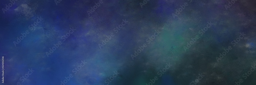 colorful grungy painting background graphic with dark slate gray, teal blue and very dark blue colors and space for text or image. can be used as card, poster or background texture