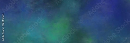 dark slate gray and teal blue colored vintage abstract painted background with space for text or image. can be used as card, poster or background texture