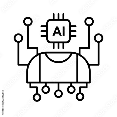 Artificial Intelligence powered Smart Virtual Assistant Icon to be used as a marketing tool, or maybe as simple as icons on your website or app, the choice is yours!