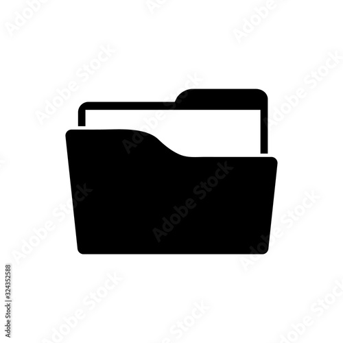 Folder icon, logo isolated on white background