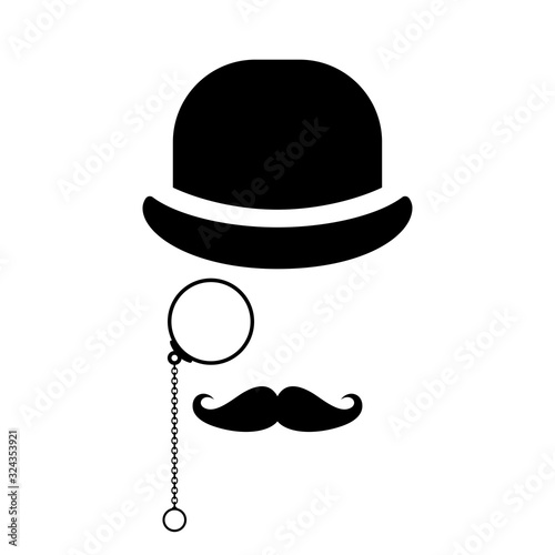 Old style man vector icon
