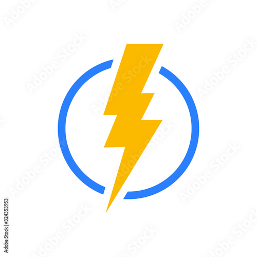 Lightning electric power icon vector illustration isolated on white background Free Download Lightning electric power icon vector illustration isolated on white background - GFXLoad