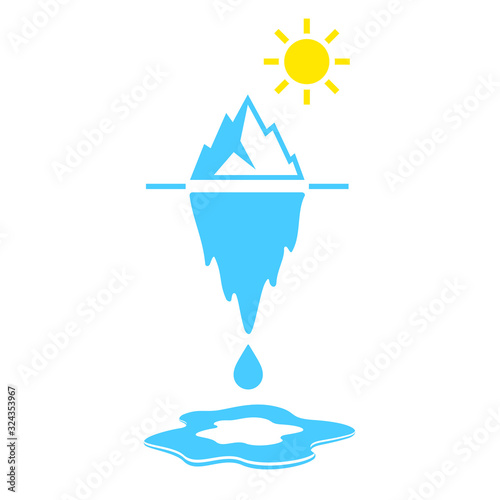 Global warming and climate change icon