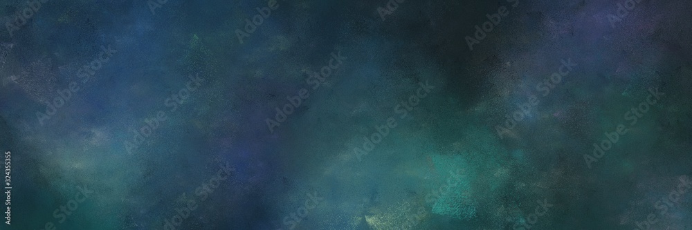 colorful distressed painting background texture with dark slate gray, teal blue and blue chill colors. can be used as season card background or wall paper cover background