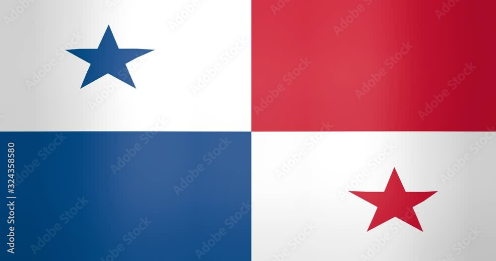 Waving Flag of Panama Looping Background