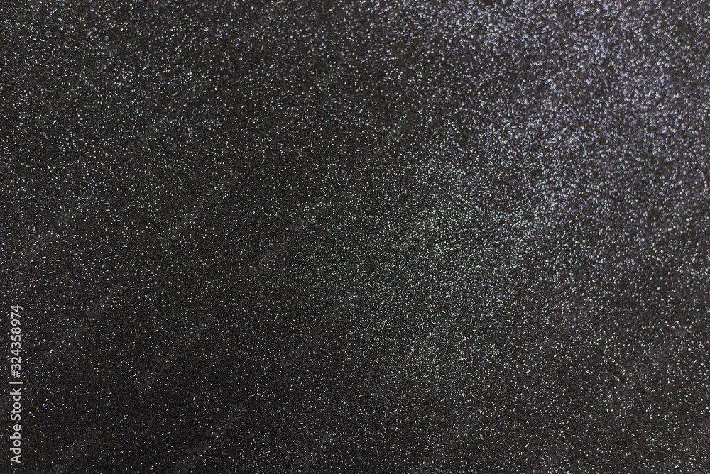 Fototapeta premium Black shiny background with sparkles. Dark gray abstract festive background