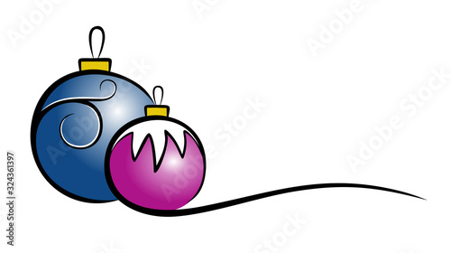 Bright Christmas decorations with toys