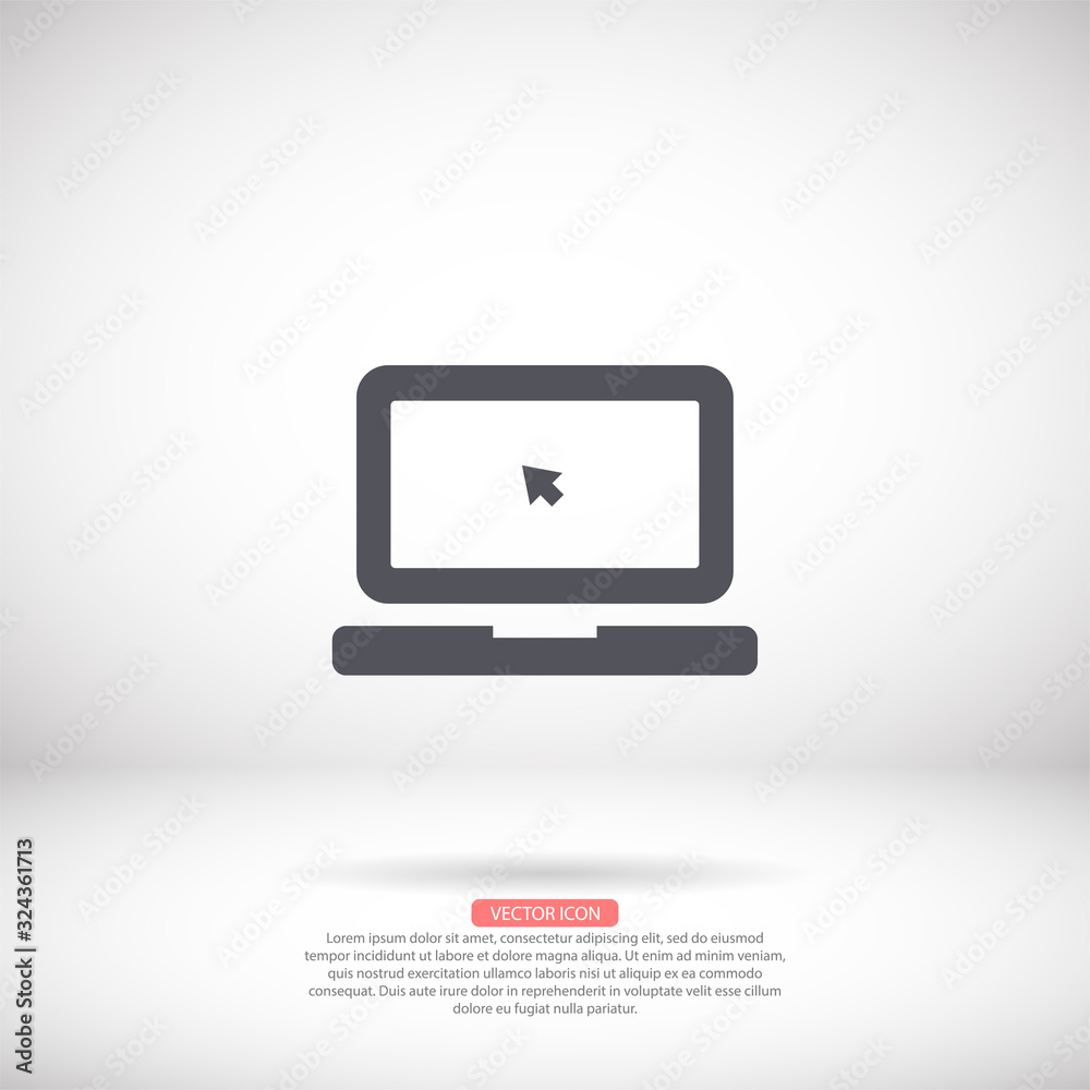 Laptop vector icon , lorem ipsum Flat design Laptop vector icon , lorem ipsum Flat design