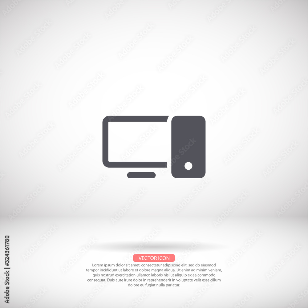 Computer vector icon , lorem ipsum Flat design Computer vector icon , lorem ipsum Flat design