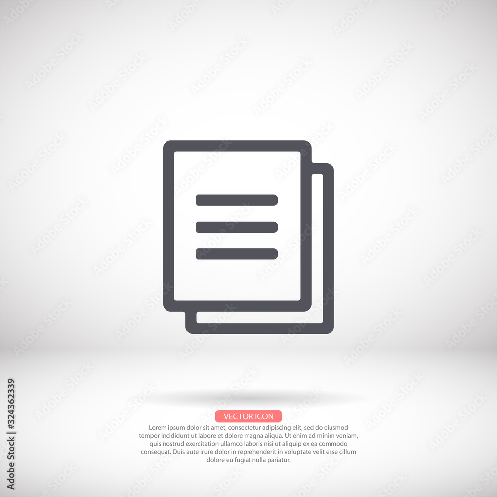 Files vector icon , lorem ipsum Flat design Files vector icon , lorem ipsum Flat design