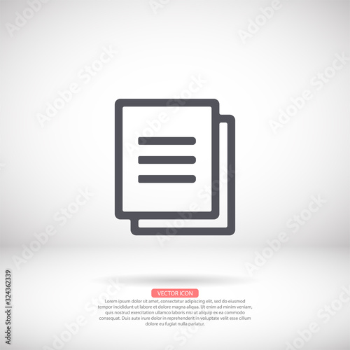 Files vector icon , lorem ipsum Flat design