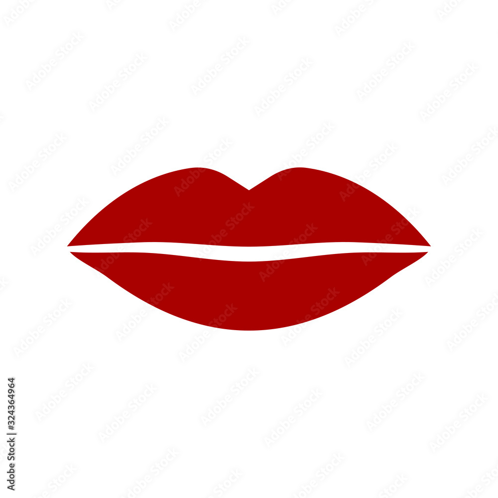 Lips icon design isolated on white background. Vector illustration Lips icon design isolated on white background. Vector illustration